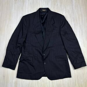 Bachrach Pinstripe 100% Worsted Wool 3 Button Men's Business Blazer Jacket 44L